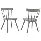 Modway - Sutter Fauteuil d’appoint de salle à manger Ensemble de 2 - Gris clair-Chaise à manger moderne de ferme