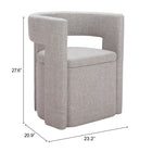 Zuo - Papua Chaise de salle à manger - Gris-6