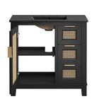 Modway - Dixie 36" Solide Armoire à coiffeuse de salle de bain - Noir noir-8