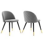 Modway - Cordial Chaises de salle à manger Ensemble de 2 - Gris clair-Fauteuils d’appoint rétro modernes