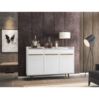 Manhattan Comfort - Buffet Bradley 53,54 po style Mid-Century Modern - Blanc-Style de porte à ouverture à 90° avec fonction de fermeture en douceur