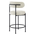Modway - Albie Tissu Boucle Tabourets de comptoir Ensemble de 2 - Noir ivoire-9