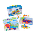 Miniland - MLE45318 Ensemble de chevilles et motifs - couleurs vives - 90 pièces-Couleurs vives pour créer des diagrammes amusants