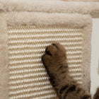 PawHut - Arbre à chat grand 81 po avec poteaux à griffer, condos, lits - beige-Les matériaux en sisal protègent les meubles en redirigeant les griffades 