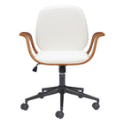 Zuo - Ali Chaise de bureau - Blanc-Moelleux et durable pour un confort quotidien exceptionnel
