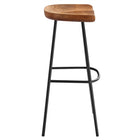 Modway - Concord Dos sans dos Tabourets de bar - Noyer - Ensemble de 2-Aucune assemblée requise