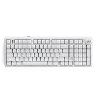 Cybeart - Akula 99 Clavier Gaming Sans Fil Tri-Mode Rgb - Blanc-Clavier compact à 99 % avec 99 touches et molette de volume dédiée, offrant une connectivité triple (Bluetooth 5.1/sans fil 2,4 GHz et USB). Son cadre en ABS de haute qualité lui confère robustesse, stabilité, légèreté et élégance