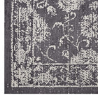 Modway - Kazia Treillis floral vieilli Tapis de comédie 8 pi l x 10 pi L - Gris foncé et ivoire-Microfibre 100% polyester
