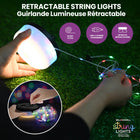 Bell+Howell - Guirlande lumineuse LED portable rétractable de 9,75 m (32 pi) pour l'extérieur-Câble lumineux 32 pieds: 32 ft de guirlande led pour tentes, balcons, pergolas, dortoirs, chambres, jardin et décorations de fêtes