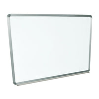 Luxor - Tableau blanc magnétique à montage mural, 48 po x 36 po, (WB4836W)-Le tableau blanc magnétique de Luxor à montage mural de 48 po x 36 po est fabriqué d'un acier peint robuste et encadré d'un cadre en aluminium. Il est doté d'une surface d'écriture magnétique pour une polyvalence accrue. Le tableau blanc comprend également un support de 2 po amovible, pour accessoires tels marqueurs à effacement sec et effaceurs.