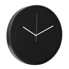 Horloge murale Gry Mattr, noire-Boîtier d’horloge métallique doté d’un fini lisse thermolaqué
