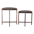 Zuo - Gema Table basse - Bronze - Ensemble de 2-Bois de santal recyclé au charme authentique et durable
