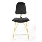 Modway - Ponder Performance Velvet Tabouret de comptoir - Noir-7