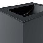 Modway - Vitality 24" Vanette de salle de bain - Gris Noir-Assemblée requise