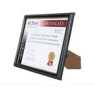 St. James - Cadre pour documents/certificats St. James - pour documents de format lettre 8,5 po x 11 po - noir avec bordure dorée-Cadre noir élégant avec bordure dorée pour une apparence professionnelle
