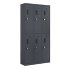Ceha - Casier NH Series batterie de 3, 2 niveaux avec aérations avant à trous, gris graphite-Aérations avant à trous pour la circulation de l'air