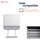 ShoppingAll - Support réglable pour ordinateur portable - Argent - Paquet de 4-La conception creuse sur le panneau en aluminium améliore la circulation de l'air et la dissipation rapide de la chaleur