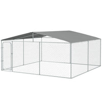 PawHut - Parc pour chien robuste d’extérieur 15,1 pi L x 15,1 pi l x 7,5 pi H-Le chenil pour chien fermé offre suffisamment d'espace pour que votre animal puisse faire de l'exercice et jouer 