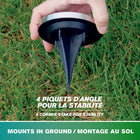 Bell + Howell - Lumières de chemin d’extérieur à disque pivotant à énergie solaire avec 8 ampoules LED - Paquet de 4-10