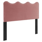 Modway - Athena Performance Velvet Tête de lit complète/Queen, Rose poussiéreuse-Tête de lit complète/Queen