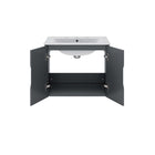 Modway - Vitality 24" Vanette de salle de bain - Gris blanc-Trous de robinet centraux 8"
