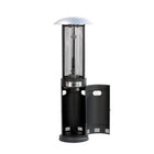 Shinerich - Chauffe-patio Inferno - noir mat-Le verre pyrex cylindrique crée un effet visuel spectaculaire à 360 degrés
