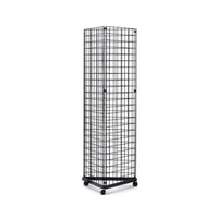 Wamaco - Kit de base triangulaire Trois avec panneaux grillagés 2 x 5 pieds - Noir-Kit tout-en-un - Inutile de chercher quelles pièces de grille s'assemblent entre elles, car une fois monté, ce kit forme un présentoir triangulaire fonctionnel.