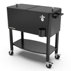Permasteel - Glacière de patio roulante 80 pintes avec séparateur et étagère - noire-Sa grande capacité de 80 pintes offre un espace généreux pouvant contenir jusqu’à 110 canettes de 12 oz, plus de la glace.