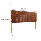 Modway - Sparta Tissage Cuir végane Tête de lit King, Brun naturel-7