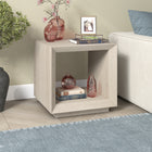 Hudson&Canal - Table d'appoint rectangulaire Evie  22" de largeur - Aulne blanc-Finition en blanc aulne aspect bois