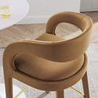 Modway - Pinnacle Performance Velvet Tabouret de bar - Or brun - Ensemble de 2-Épingles de pied non marquées