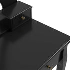 HOMCOM - Coiffeuse avec tabouret - 31,5 po L x 15,7 po l x 55,1 po H - noir-Un beau cadeau pour se faire plaisir ou surprendre votre chère dame 