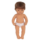 Miniland - Poupée bébé anatomiquement correcte de 15 pouces - garçon caucasien - cheveux roux-Corps articulé