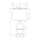 Monarch Specialties - Luminaire - 25 po H Lampe De Table - Résine Grise - Abat-Jour Noir - Contemporain - Moderne-Équipée d'un interrupteur pratique à bouton rotatif marche/arrêt qui fonctionne avec une ampoule de 100 W (non incluse), elle illumine sans effort les espaces modernes