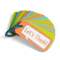 Open The Joy - Parlons ! Cartes de conversation portables - Version anglaise-Il suffit de les accrocher à un sac à dos et elles deviennent une activité portable