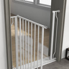 PawHut - Porte pour chien extra large 30"- 34" L avec système de verrouillage double - Blanc-Matériau : Acier, ABS