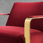 Modway - Seg Performance Velvet Chaise d’accent - Bordeaux doré-Tissu résistant aux taches durable