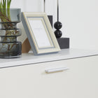 HOMCOM - Armoire à chaussures étroite avec 3 tiroirs basculants et étagères réglables - blanc brillant-Design compact, idéal pour les petites entrées, les couloirs ou tout espace étroit