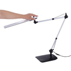 Bostitch - Lampe de bureau à DEL à double bras oscillant - blanc-Commande Tactile - Contrôle De Puissance Tactile Facile À Utiliser Et Gradateur Avec 3 Niveaux De Luminosité