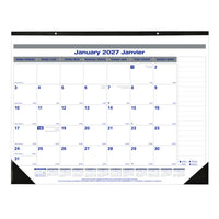 Blueline - 2027 Calendrier sous-main mensuel Net Zero Carbon - 22 po x 17 po - bilingue-12 mois, de janvier à décembre