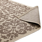 Modway - Ariana Treillis floraux vintage à l’intérieur et à l’extérieur Tapis 9 pi l x 12 pi L - Beige clair et beige foncé-8
