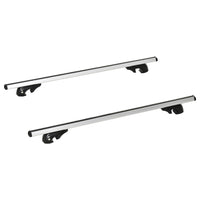 HOMCOM - Ensemble de 2 barres de toit-Fabriqué en alliage d'aluminium de haute qualité avec pince réglable 
