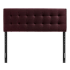 Modway - Lily Velours de performance résistant aux taches Tête de lit King Size, Mûrier-Cinq positions de montée