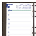 Blueline - 2027 Agenda quotidien CoilPro avec couverture rigide à texture imitation lézard – 8 po x 5 po – Noir – Bilingue-Section pour numéros de téléphone et adresses