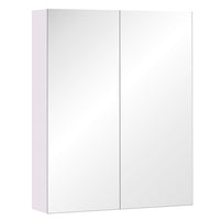 HOMCOM - Armoire à pharmacie murale de salle de bain avec miroir et rangement - lilas clair-Conception murale, prend peu de place   
