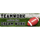 Ashley Productions - The Original Fun Mat - Tapis Coureur - 15 -5" x 47" - Travail d'Équipe de Football-Mesures et design : Le tapis de course d'équipe de football mesure 15,5 po x 47 po.