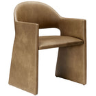 Modway - Talia Cuir végane Fauteuil à manger - Toast-Rembourrage en cuir synthétique haut de gamme