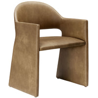 Modway - Talia Cuir végane Fauteuil à manger - Toast-Rembourrage en cuir synthétique haut de gamme