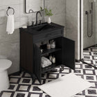 Modway - Steamforge 30" Vanette de salle de bain - Noir noir-Bassin d’évier en céramique