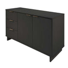 Manhattan Comfort - Buffet moderne Granville 140 cm - Gris foncé-Assemblage à domicile requis Tout le matériel inclus